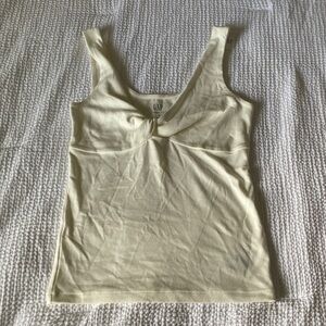 GAP Cream Fitted Bustier Tank Top